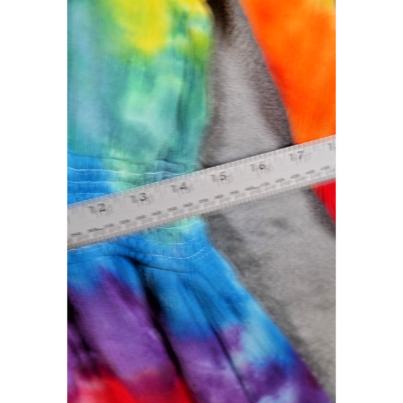 JD Williams Rainbow Tie-Dye Long Sleeve Button Dress XL Boho - Picture 4 of 6